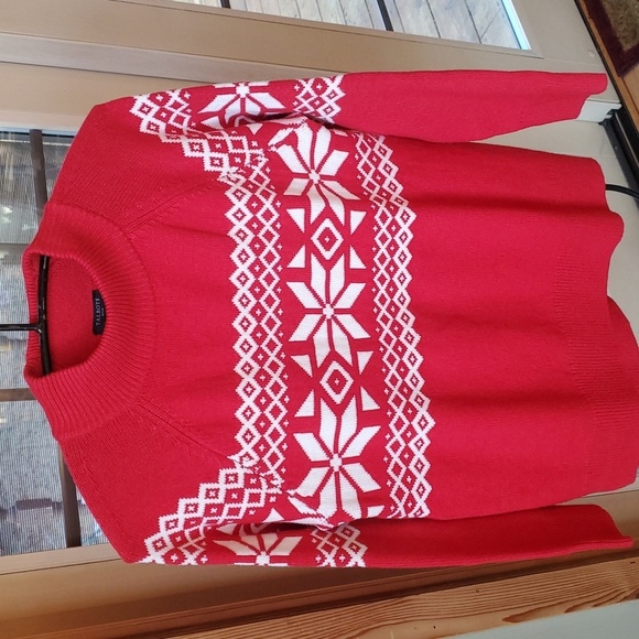 Talbots Mockneck Bicolor Fair Isle Long Sleeve Sz. PS Sweater NWT - Picture 4 of 13
